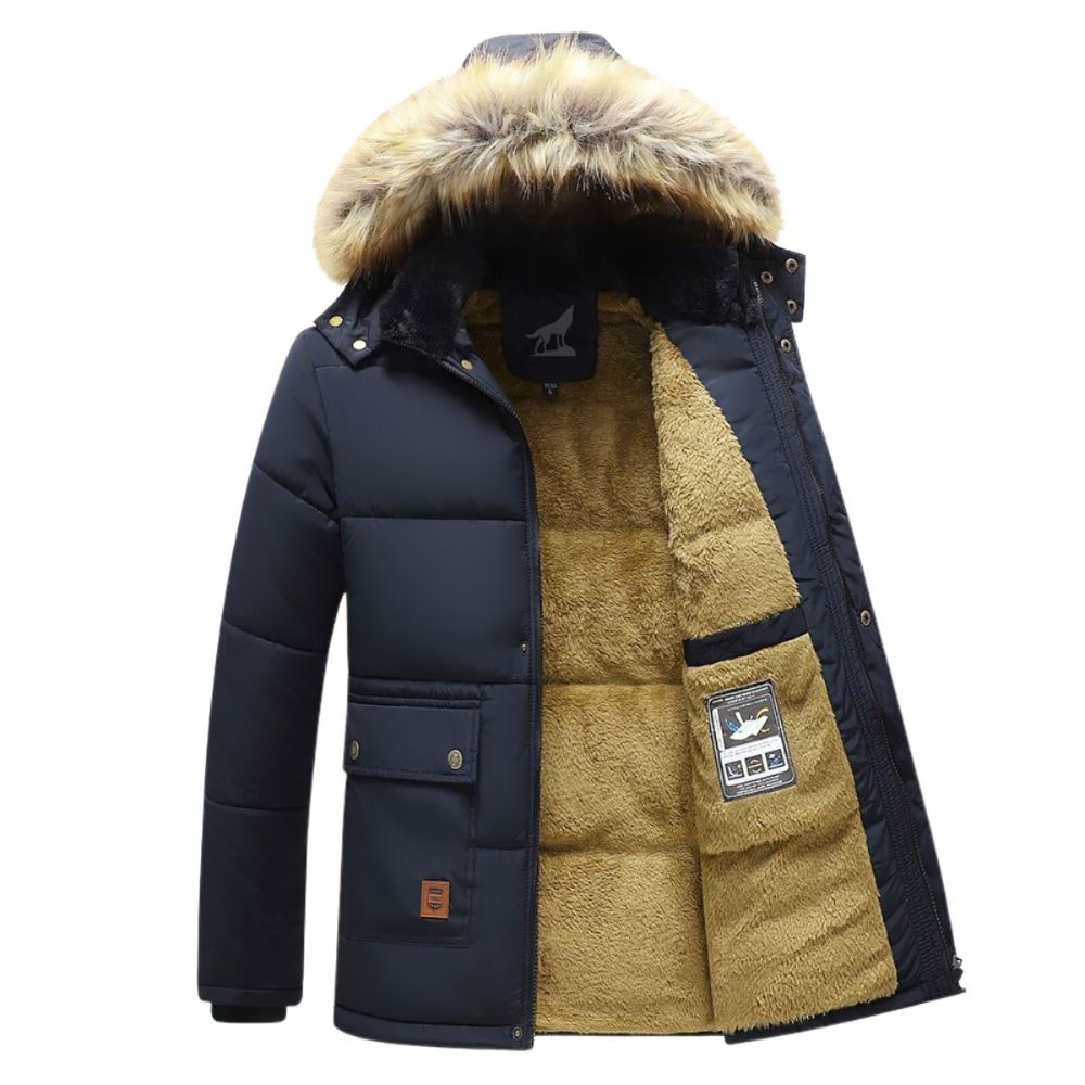 Thick Fur Collar Windproof Hooded Coats