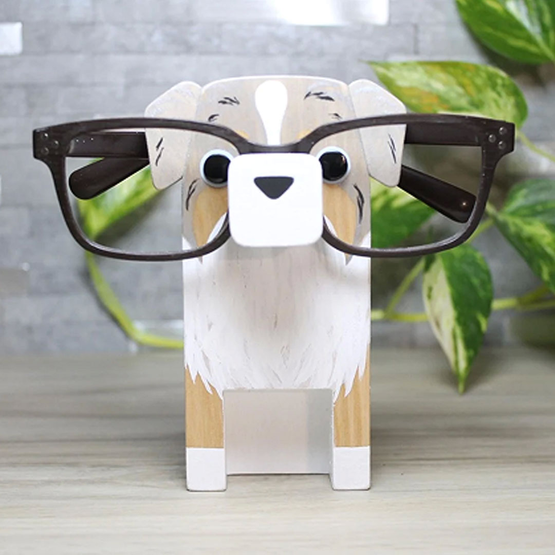 Australian Shepherd Glasses Handmade Holder Art Gift
