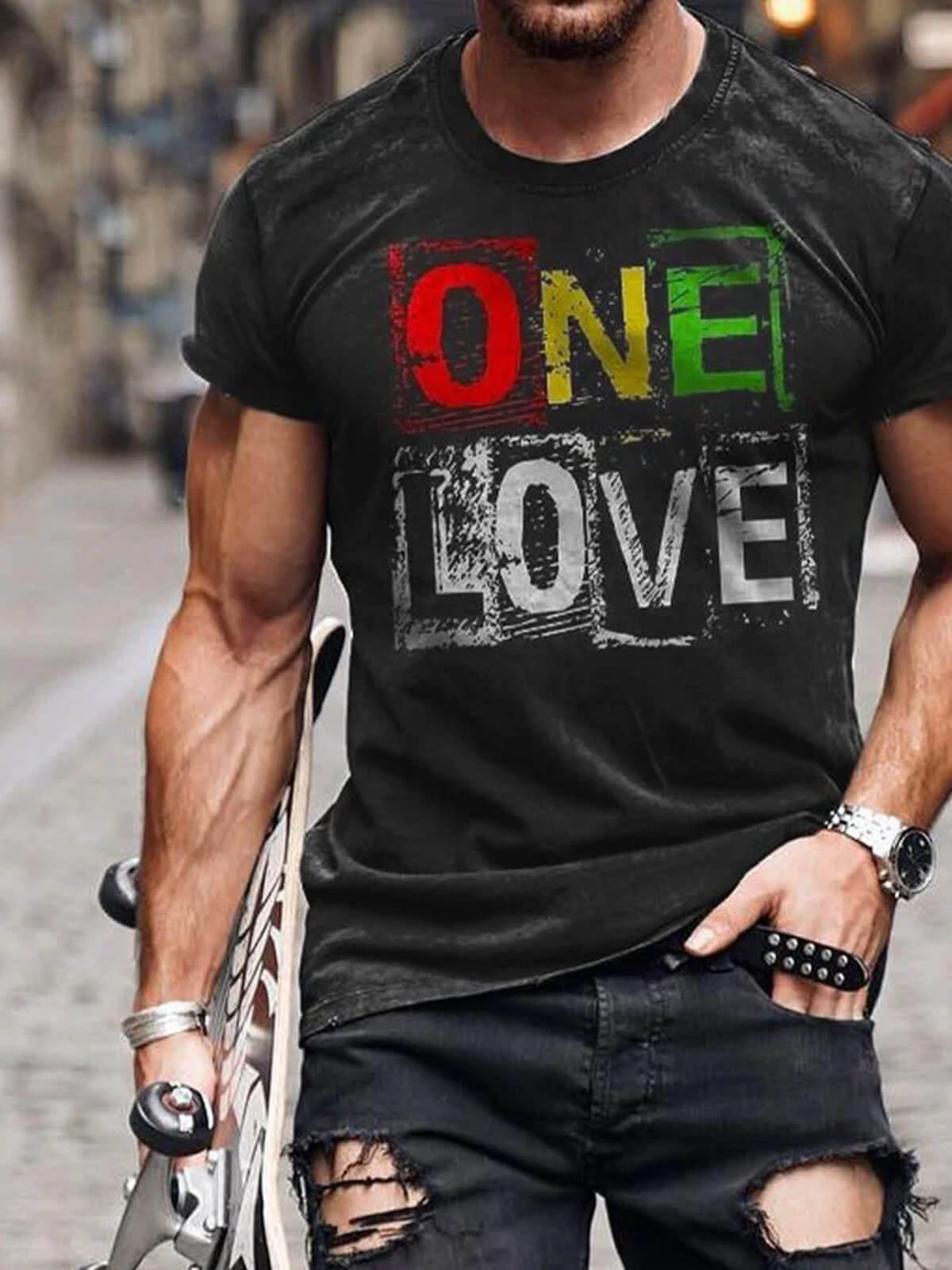 Men's ONE LOVE Print T-Shirt