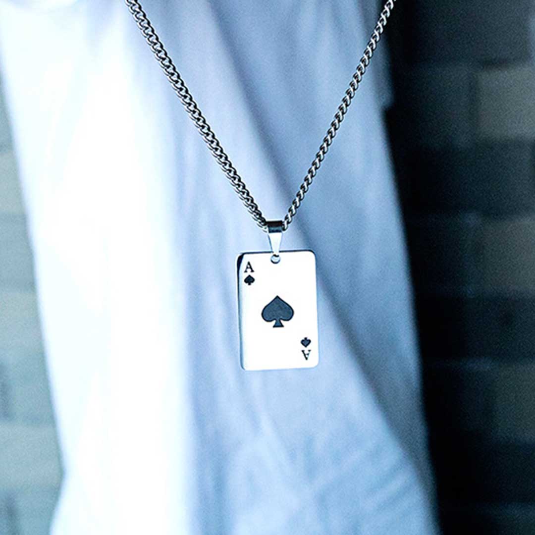 Poker Playing Card Necklace