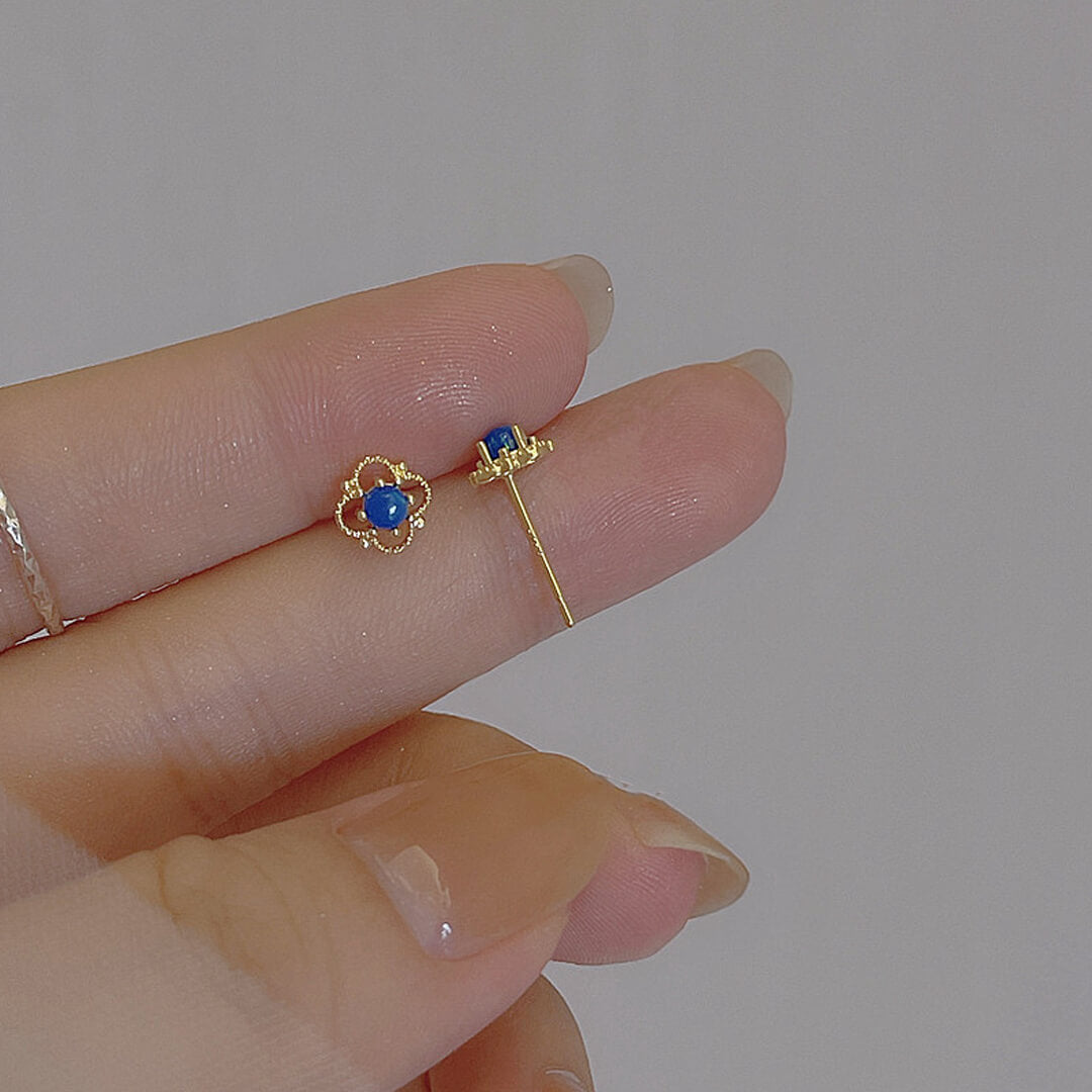 Dainty Opal Stud Earrings