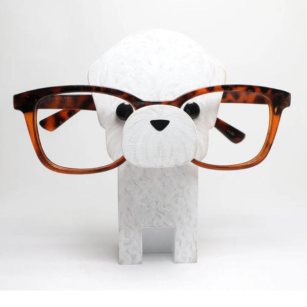 Bichon Frize Glasses Handmade Holder Art Gift