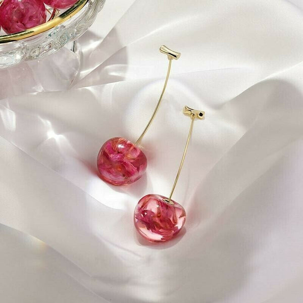 Pink Cherry Earrings