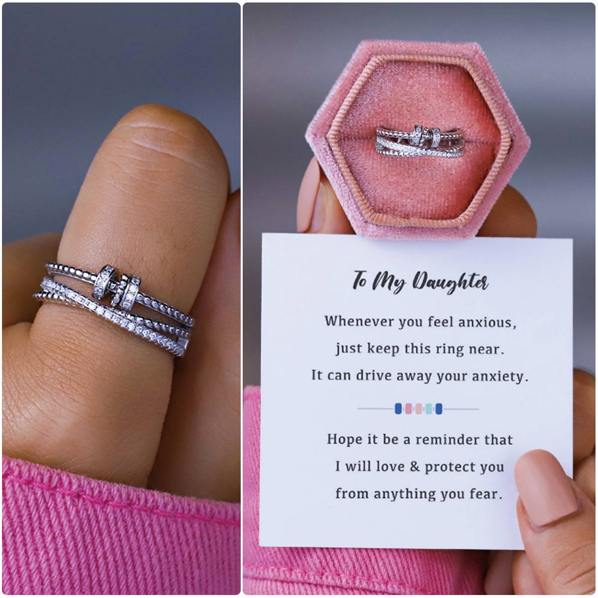 TO MY DAUGHTER-Fidget Ring