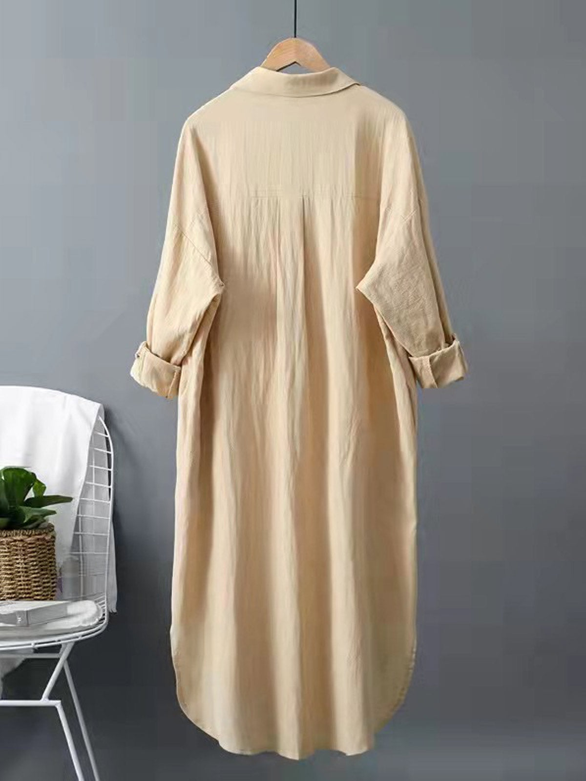 Loose Maxi Button Down Shirt Dress