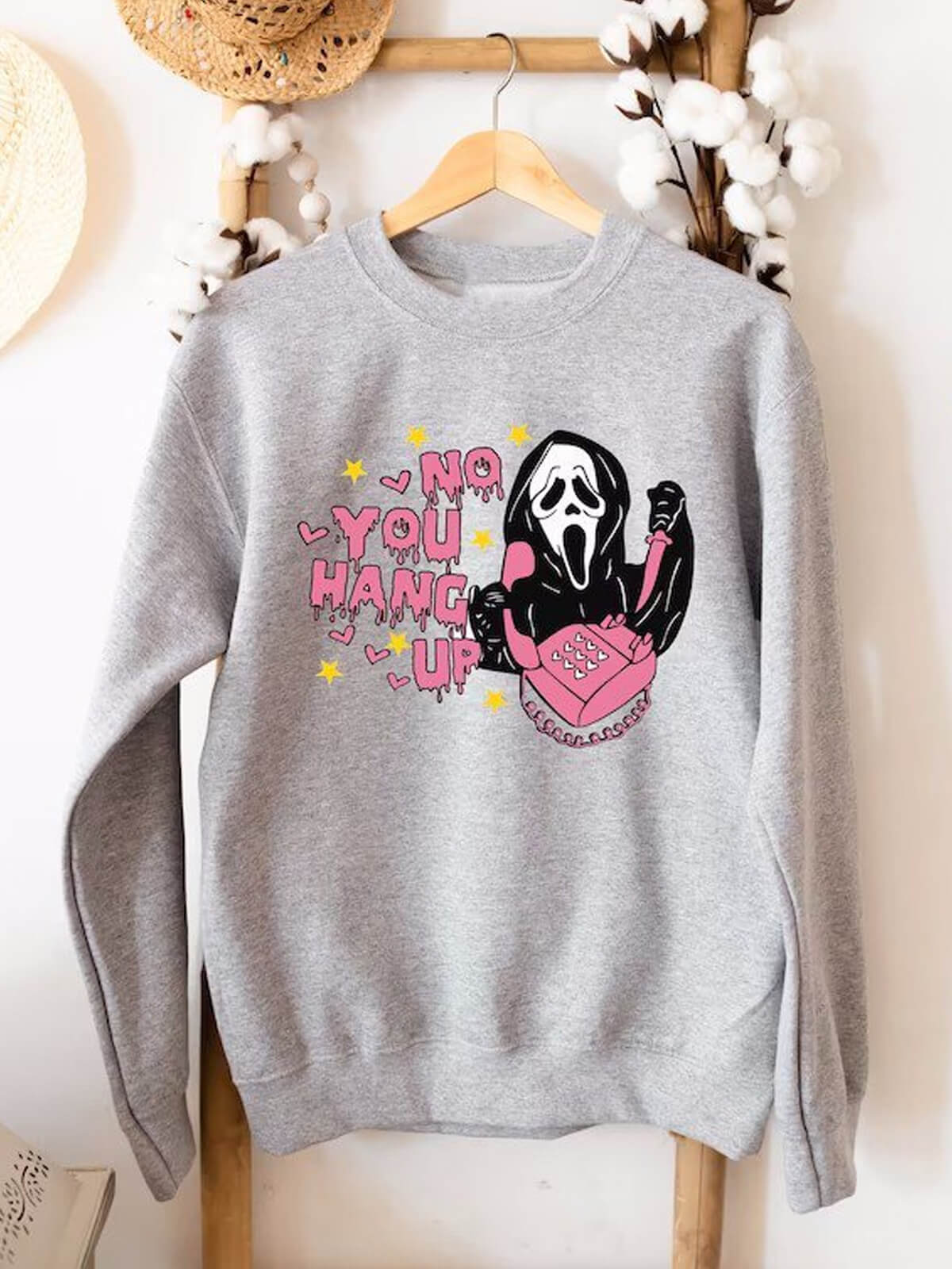 No You Hang Up Funny Halloween Sweatshirt