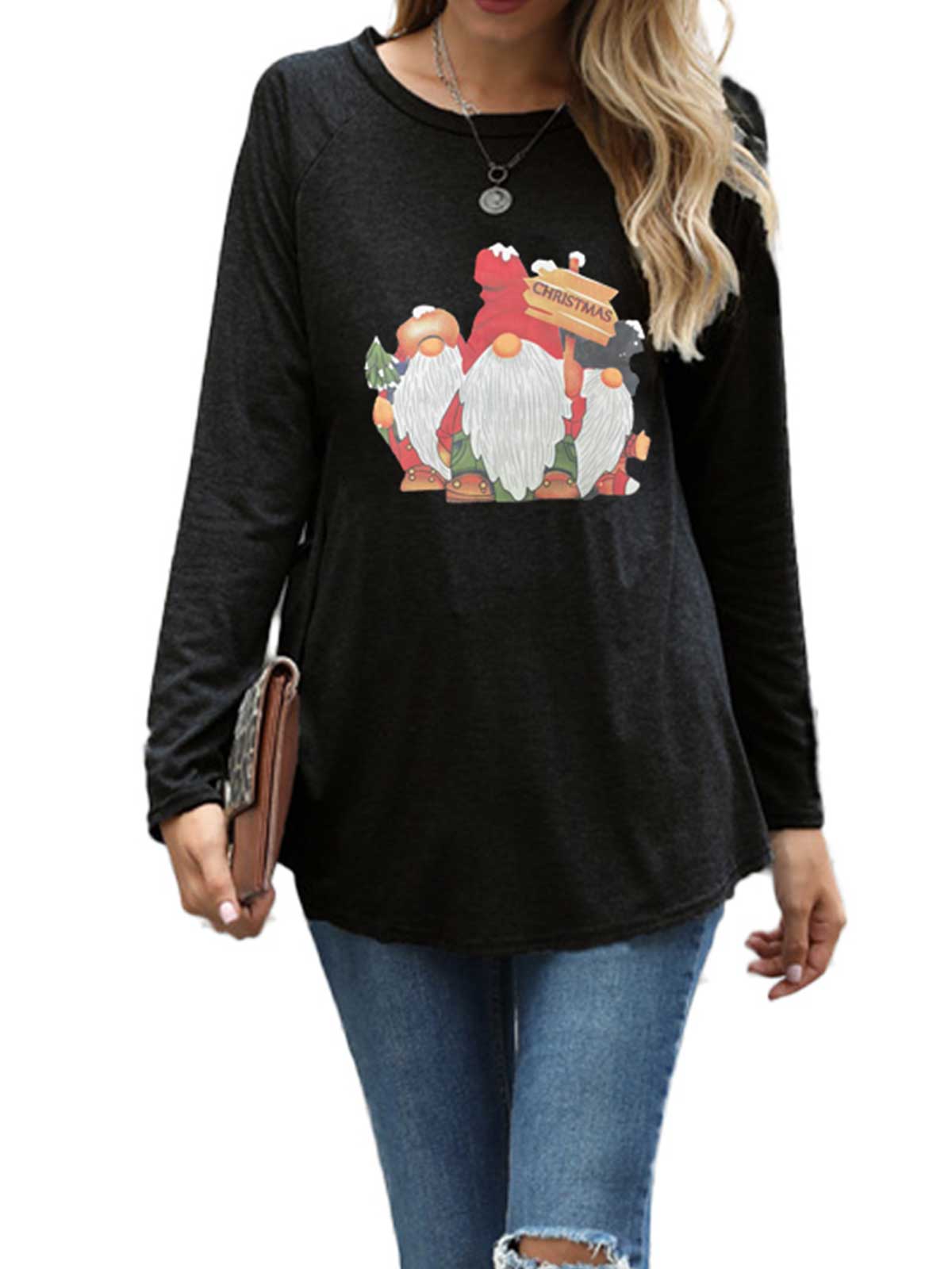 Christmas Deer & Santa Claus Tops