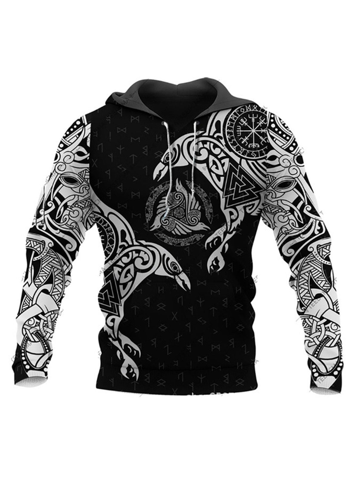 Helm Of Awe Symbol - Viking 3D All Over Printed Hoodie