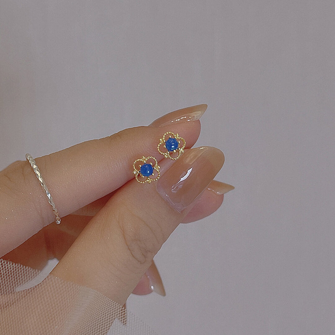 Dainty Opal Stud Earrings