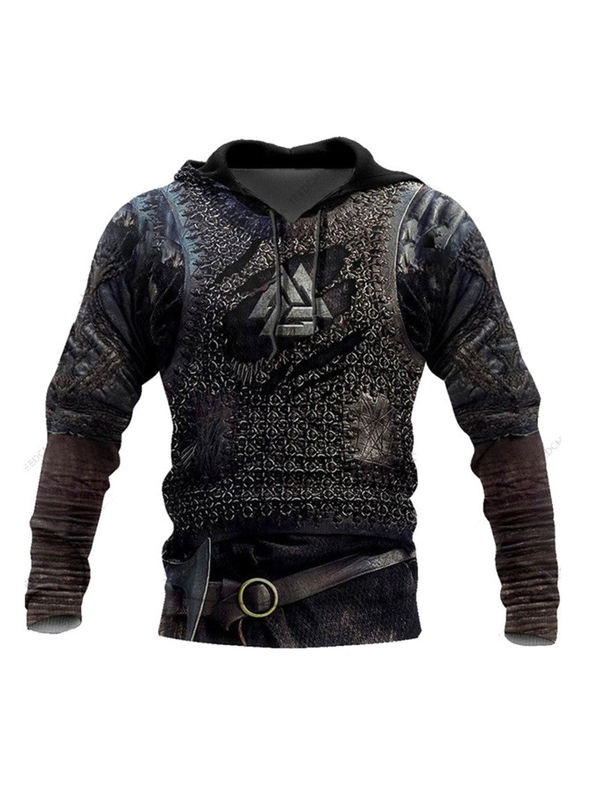 Helm Of Awe Symbol - Viking 3D All Over Printed Hoodie