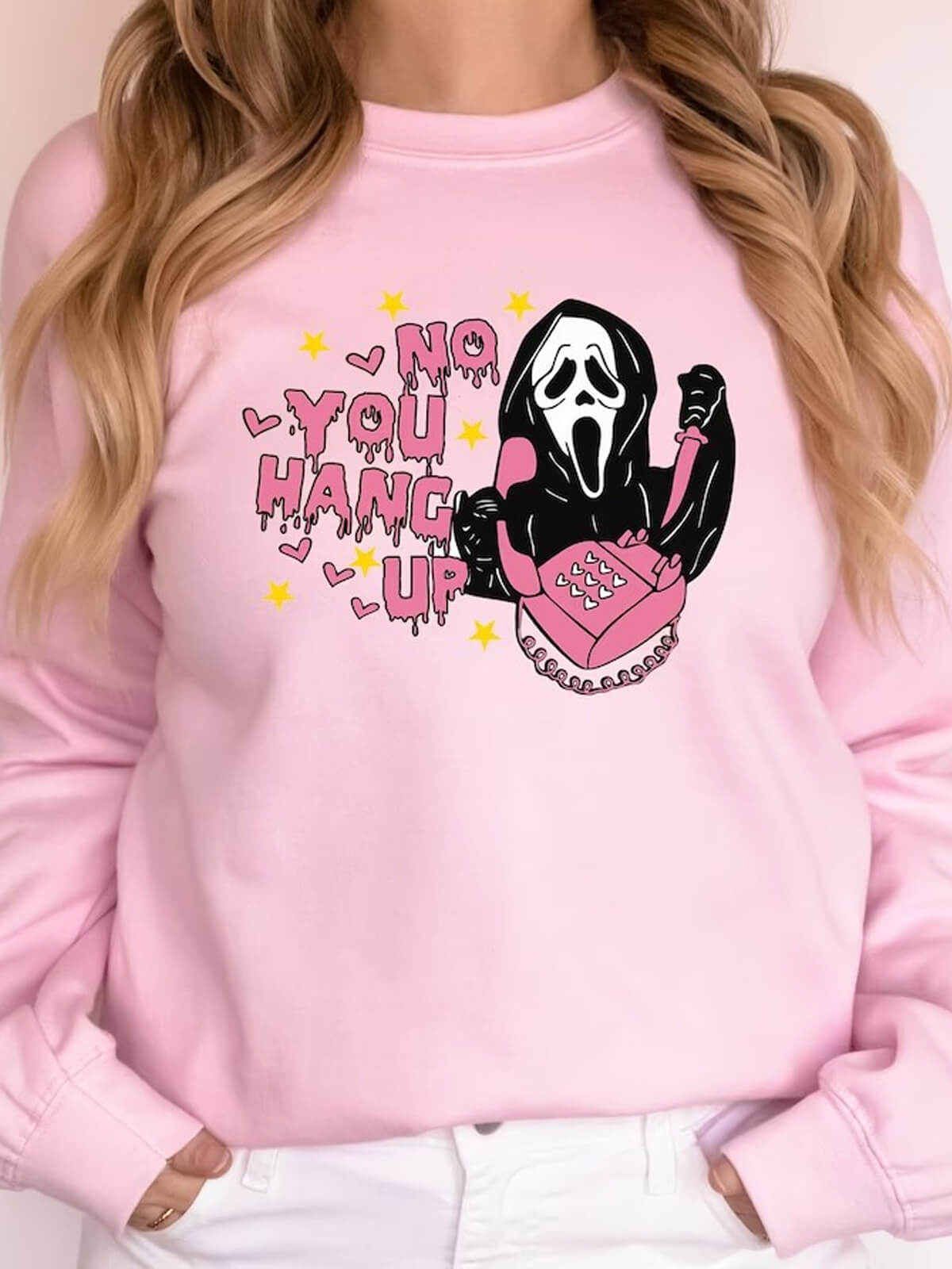 No You Hang Up Funny Halloween Sweatshirt