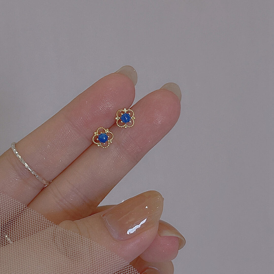 Dainty Opal Stud Earrings