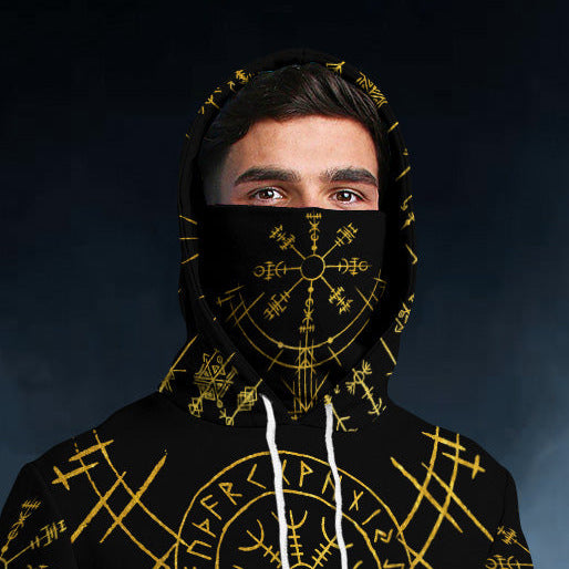 Helm Of Awe Symbol - Viking 3D All Over Printed Hoodie