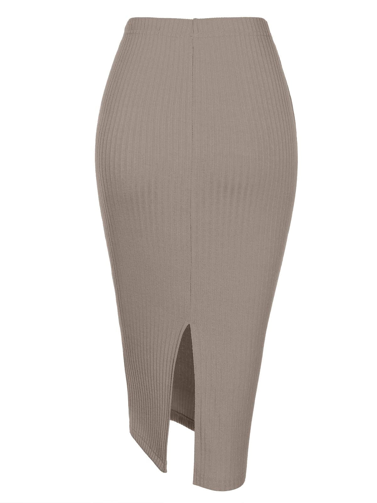 Knit Ribbed Bodycon Pencil Skirts