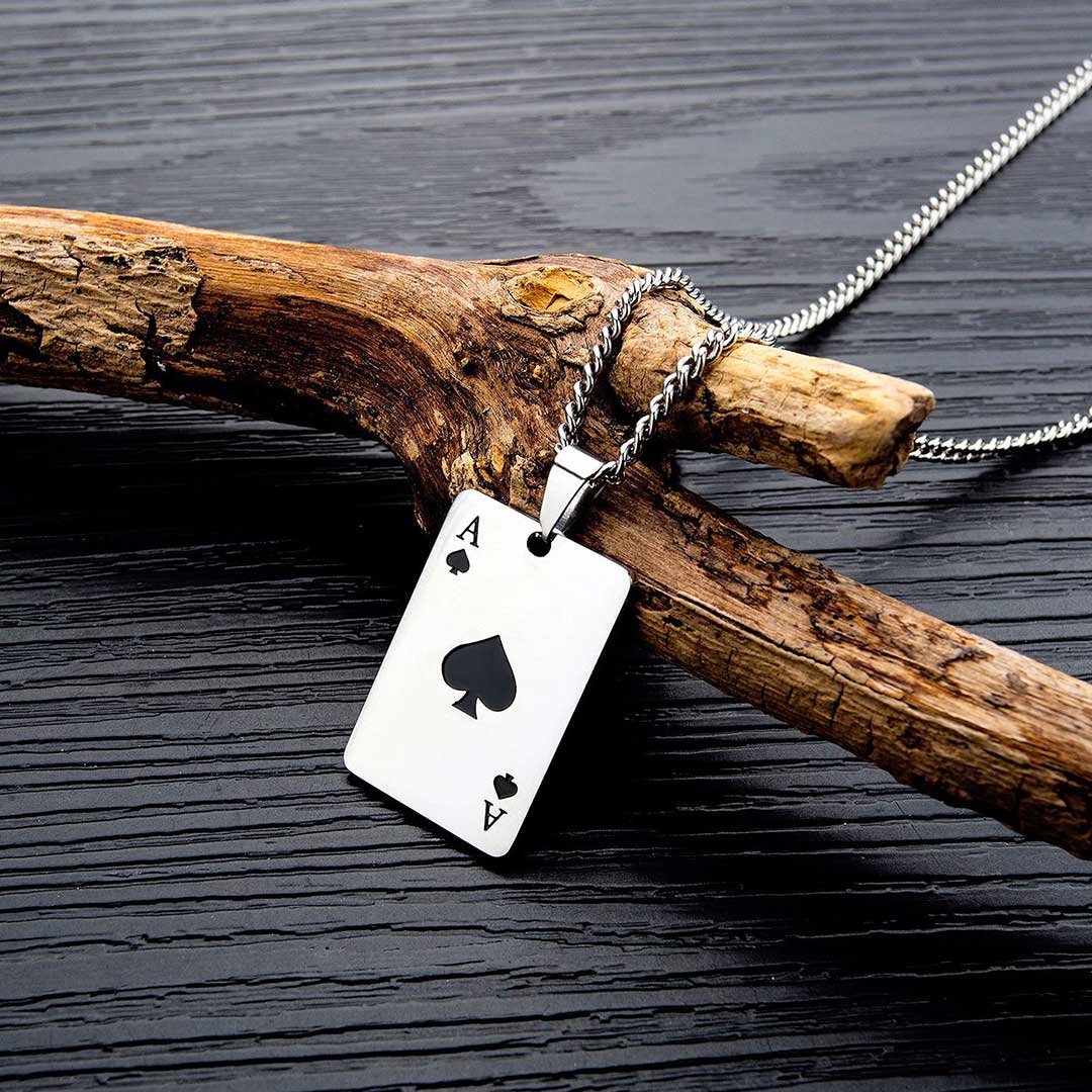Poker Playing Card Necklace