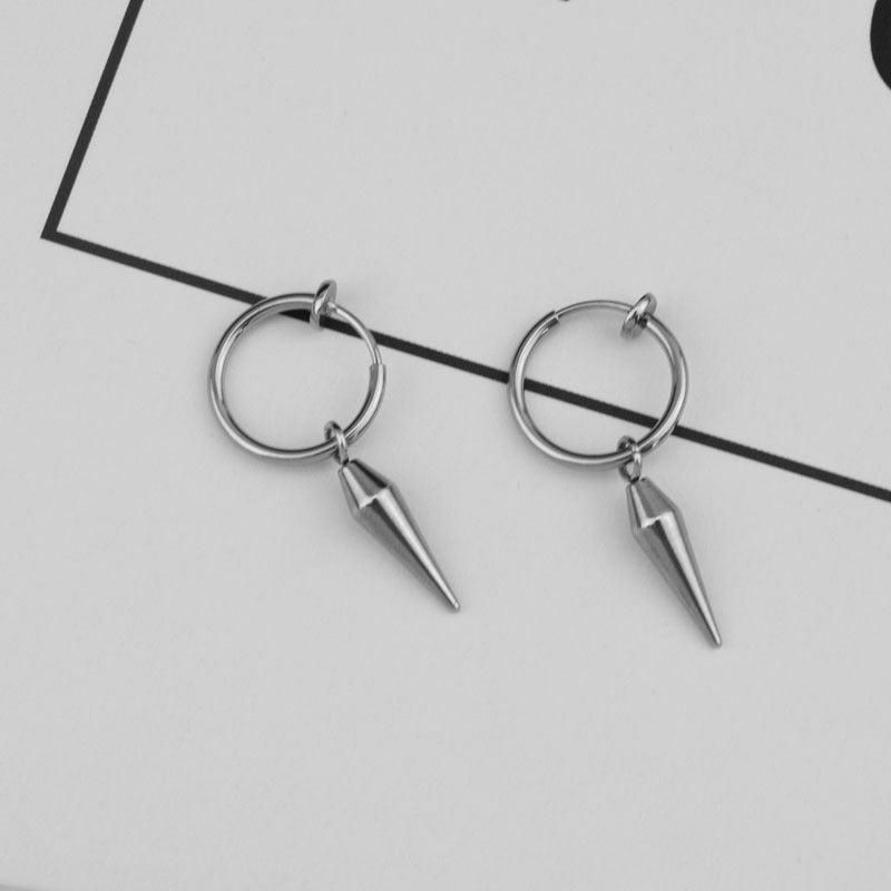 Spike Huggie Hoop Drop Earring