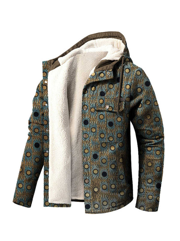 Dots 3D Printed Hooded Fleece Jacket