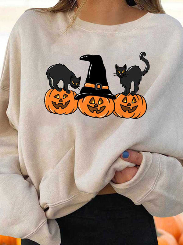 Pumpkin Animal Print Sweatshirt