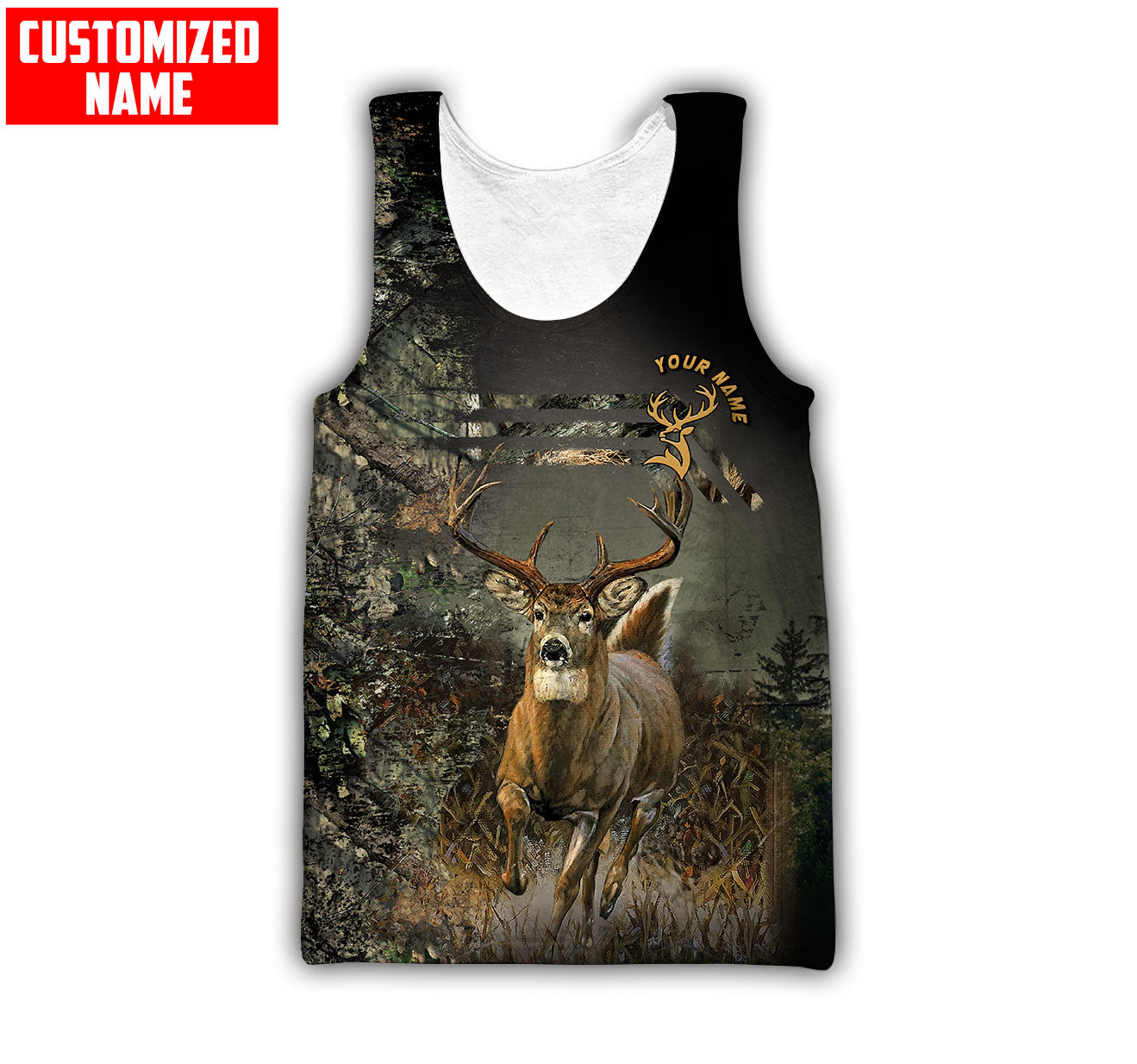 Personalized Name Deer Hunting Camo Unisex Shirts