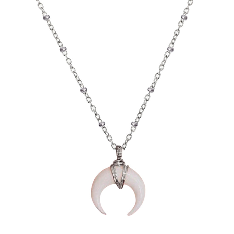 Crescent moon Horn necklace