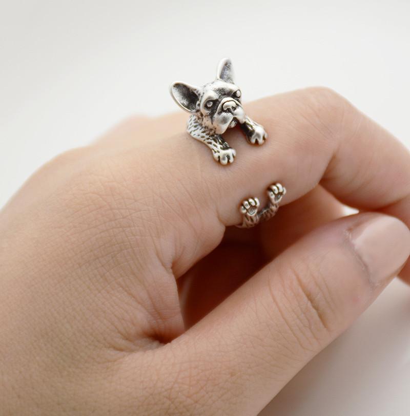 French Bull Dog Wrap Ring