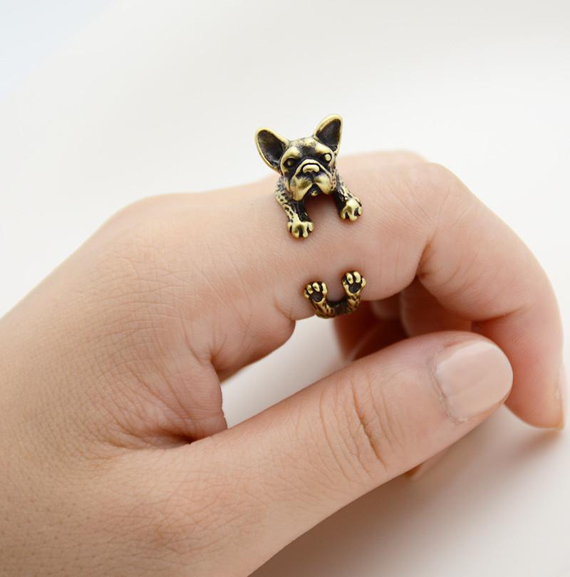 French Bull Dog Wrap Ring