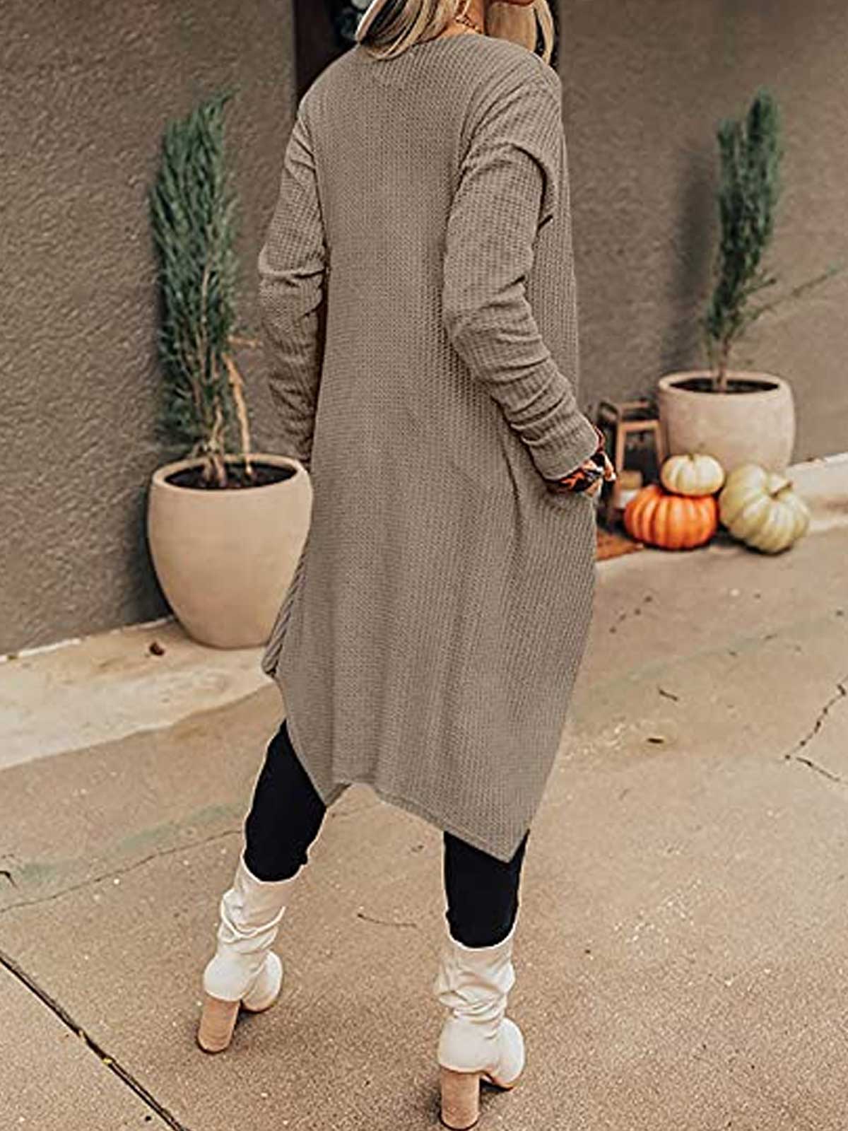 Irregular Hem Front Open Cardigan