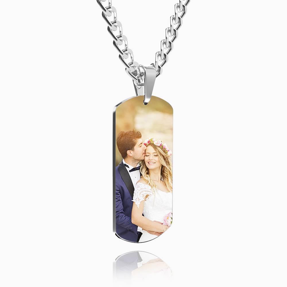S925 Silver Double Sided Custom Photo Necklace