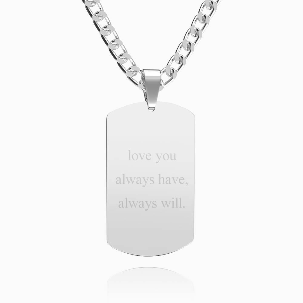 S925 Silver Double Sided Custom Photo Necklace