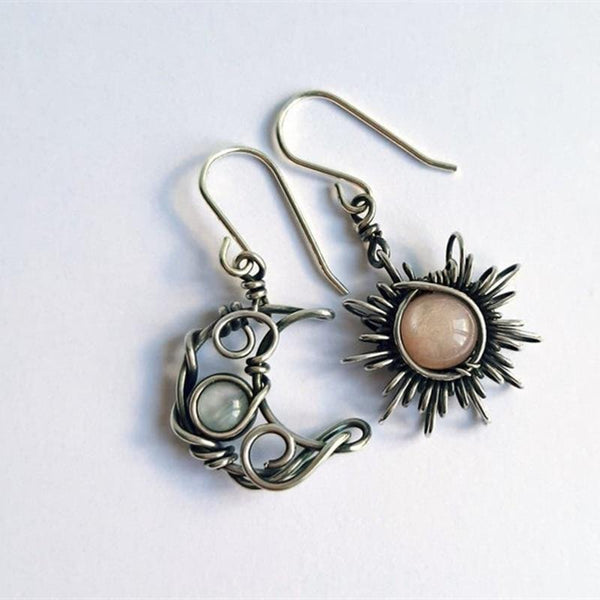 Sun & Moon Drop Earrings