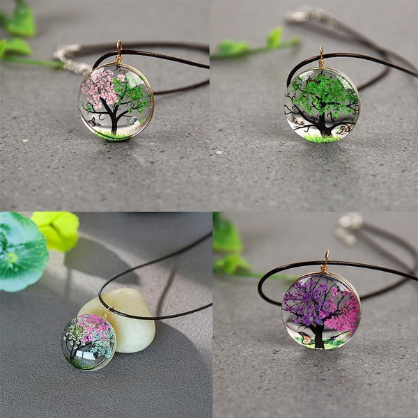 Tree of Life Glass Pendant