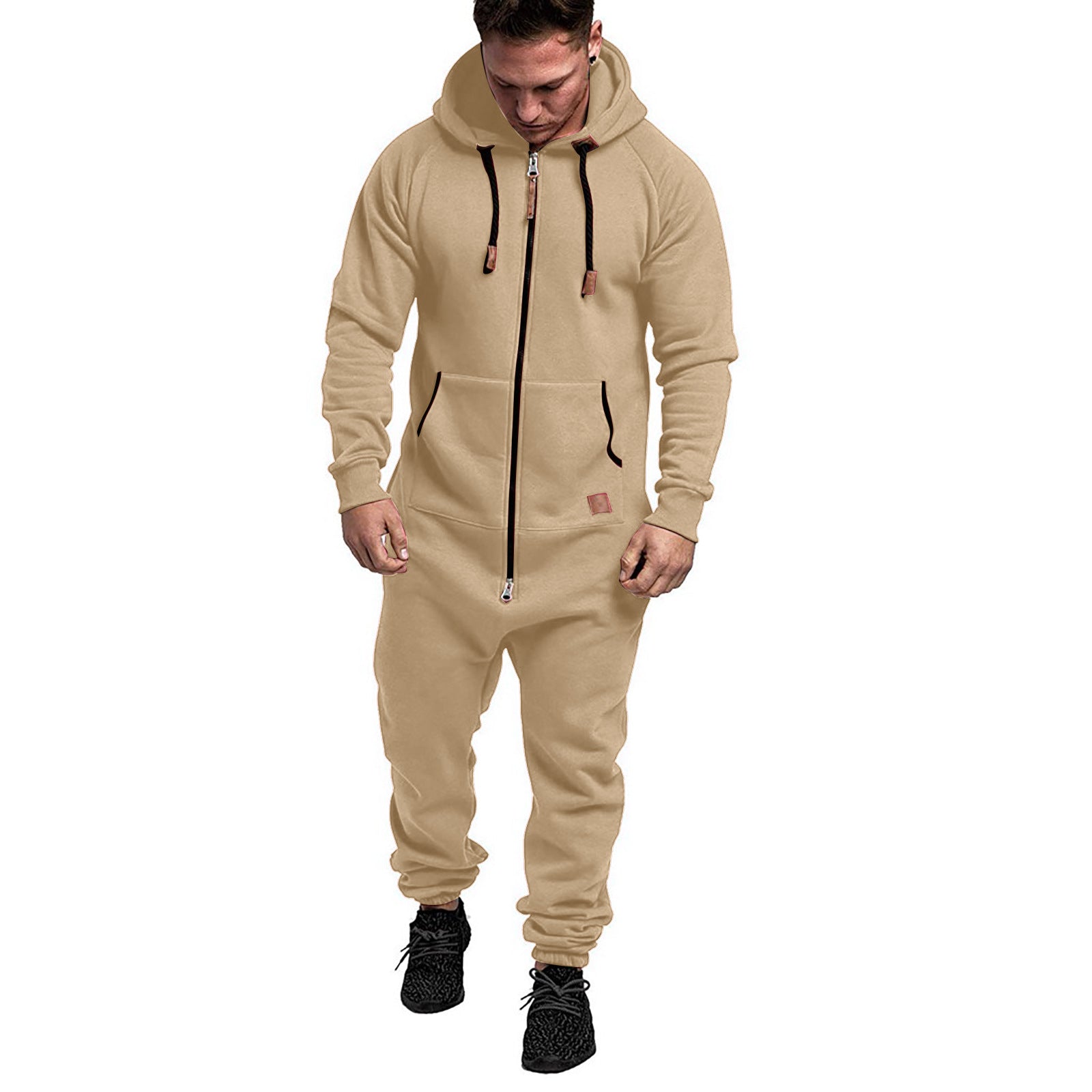 【PRE SALE】Hooded Fleece Solid Color Jumpsuit