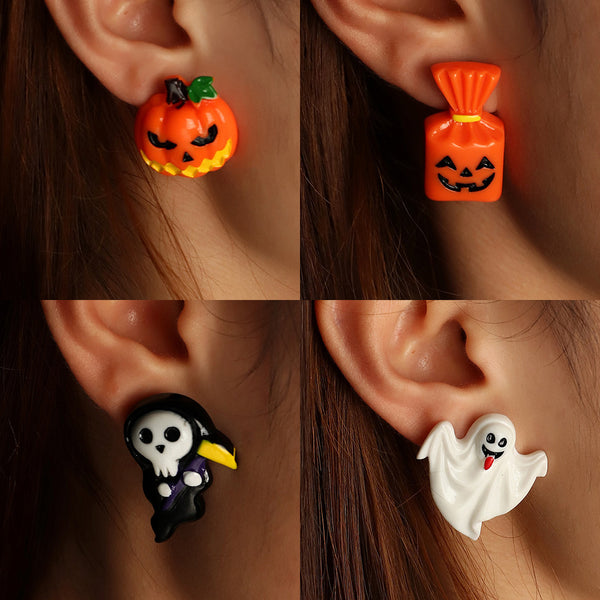Cute halloween pumpkin earring
