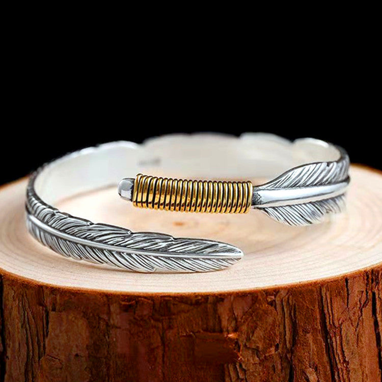 Feather cuff bracelet