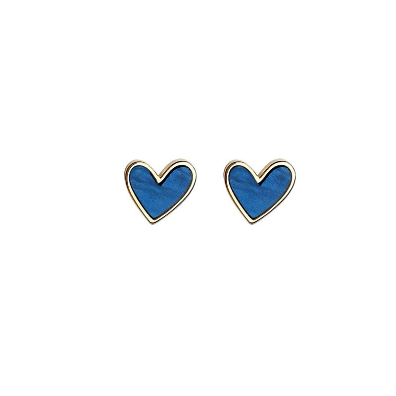 Blue love small earrings