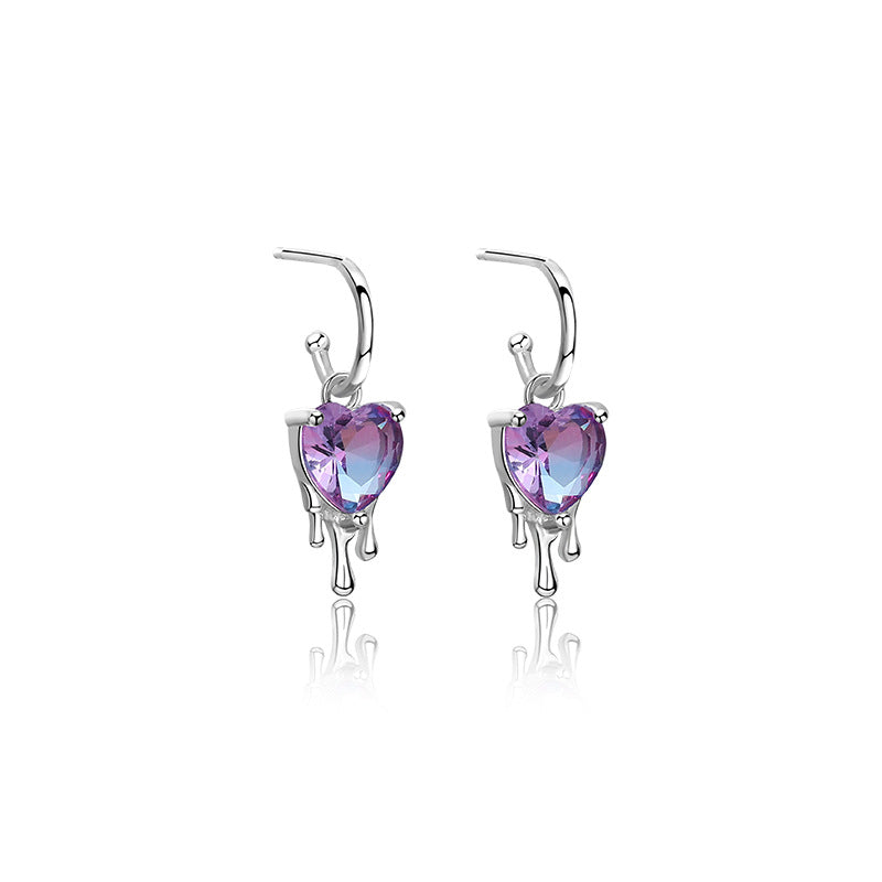 S925 Dissolving Heart Earrings