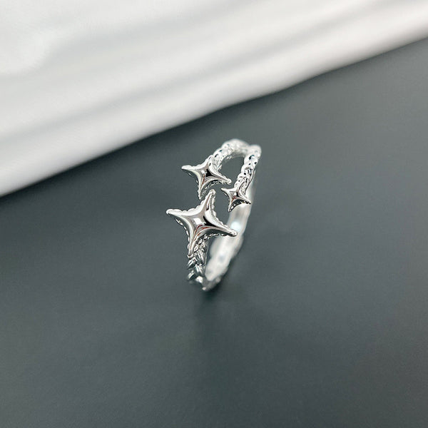 S925 Silver Star Adjustable Ring