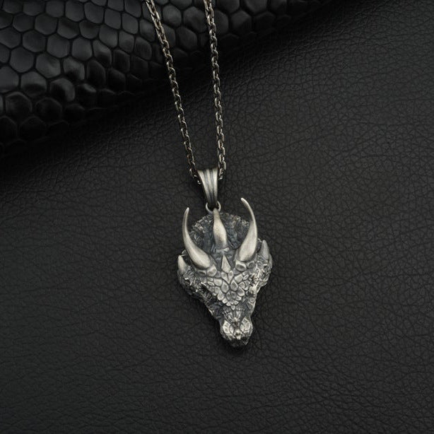 Dragon Oxidized Necklace