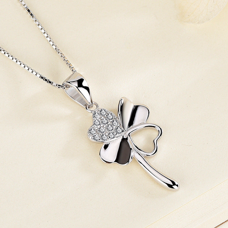 925 Sterling Silver Clover Necklace