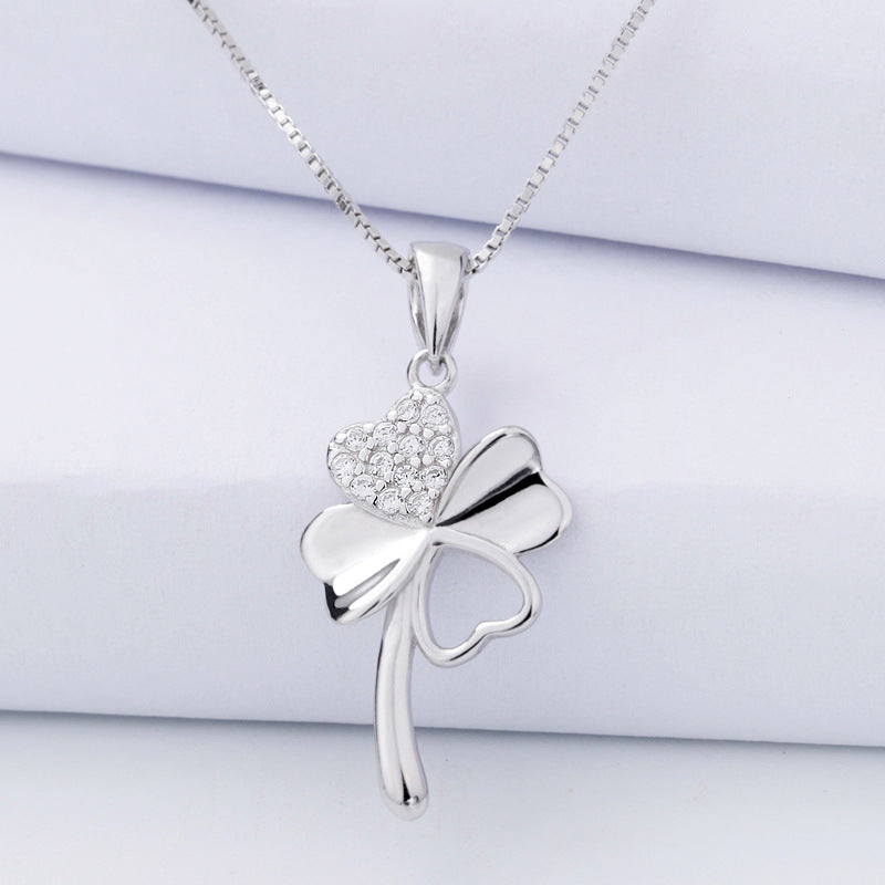 925 Sterling Silver Clover Necklace