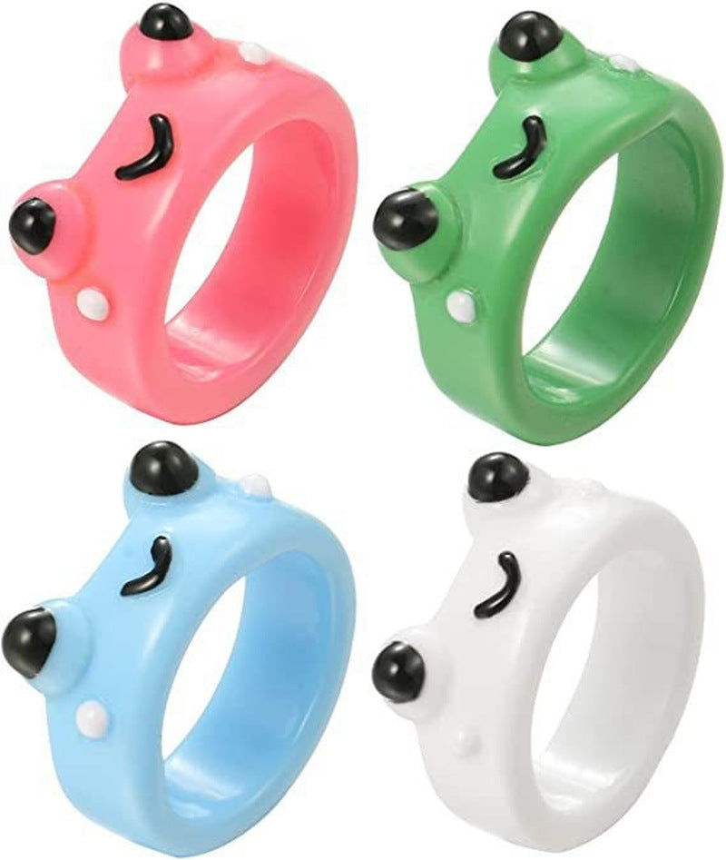 3D Cute Frog Tone Rings