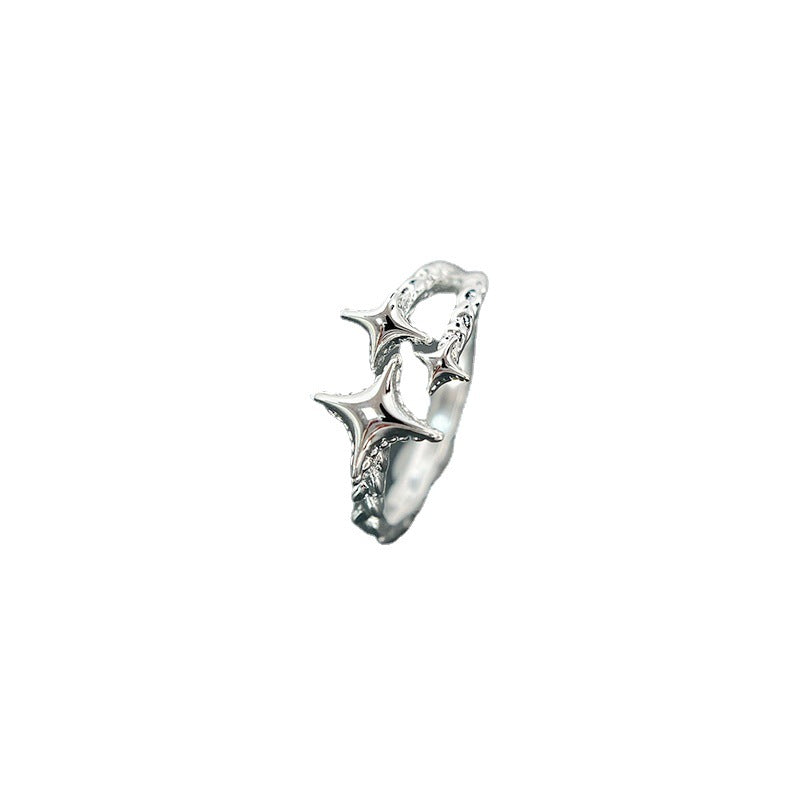 S925 Silver Star Adjustable Ring