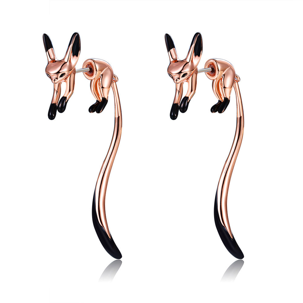 Long Tail Fox Earrings