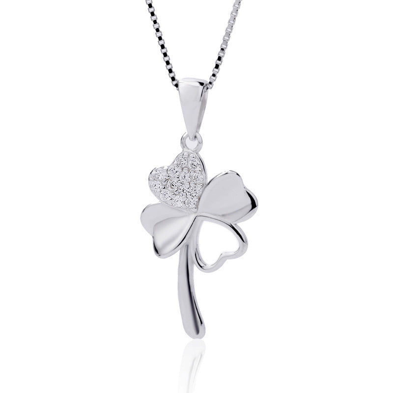 925 Sterling Silver Clover Necklace