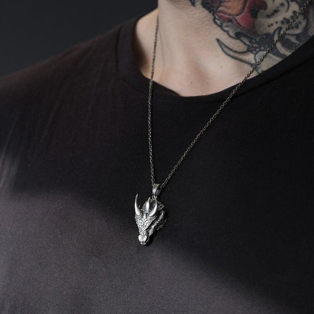 Dragon Oxidized Necklace