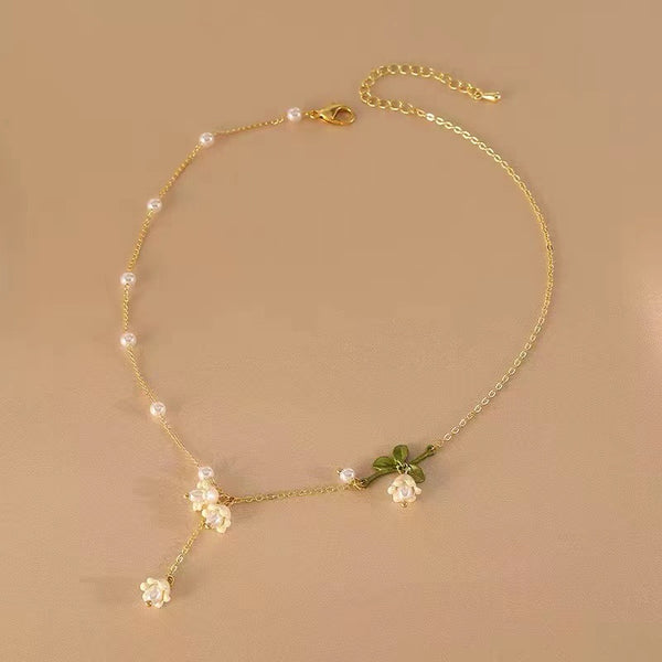 Lily of the Valley Flower Necklace