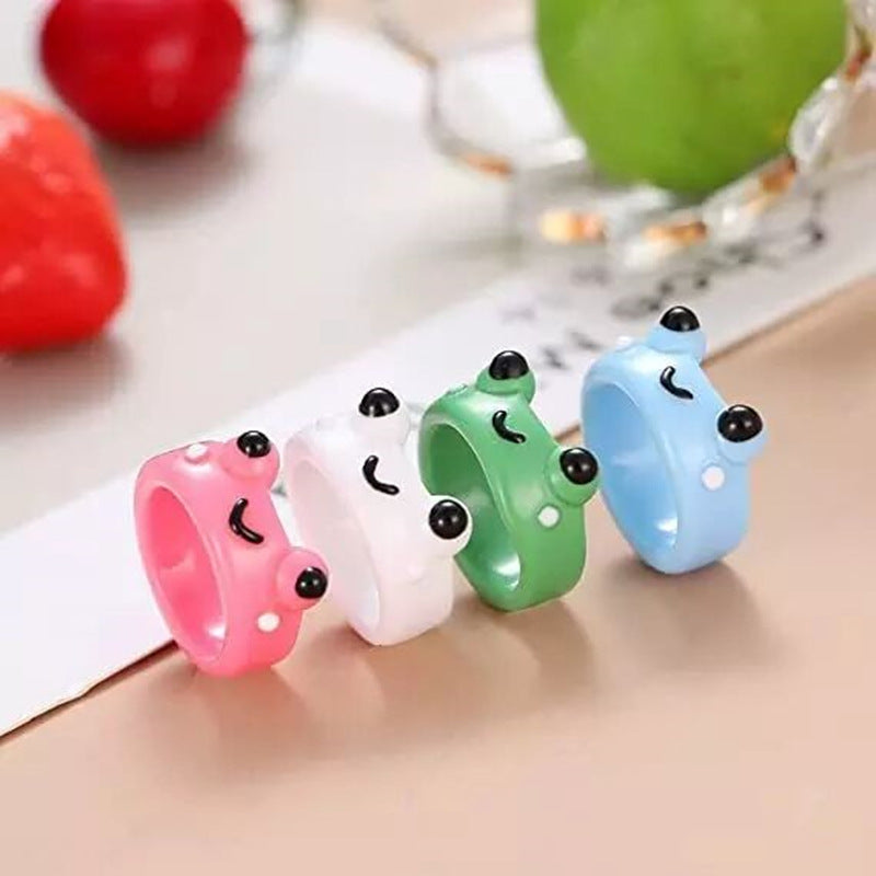 3D Cute Frog Tone Rings