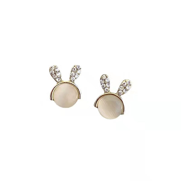 Opal Bunny Earrings