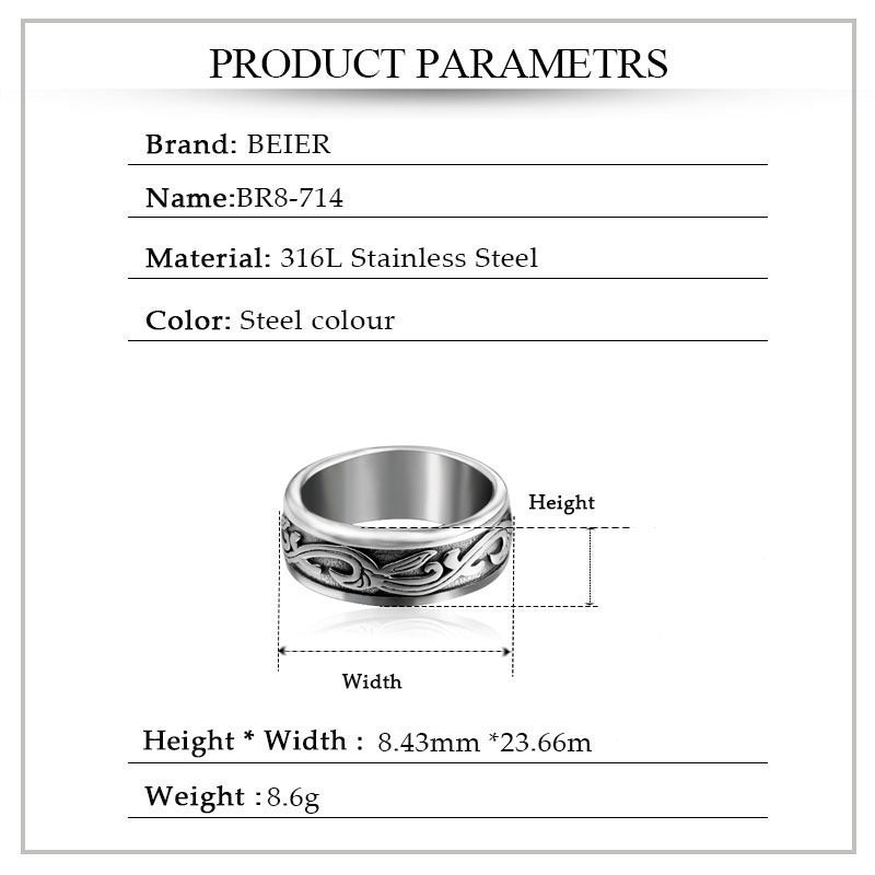 Viking Steel Plant Band Ring