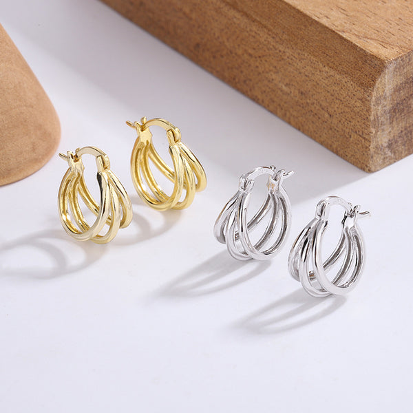 Three Layer Bare Earrings